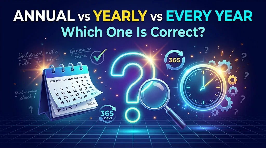 Annual Vs Yearly Vs Every Year