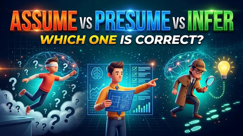 Assume Vs Presume Vs Infer