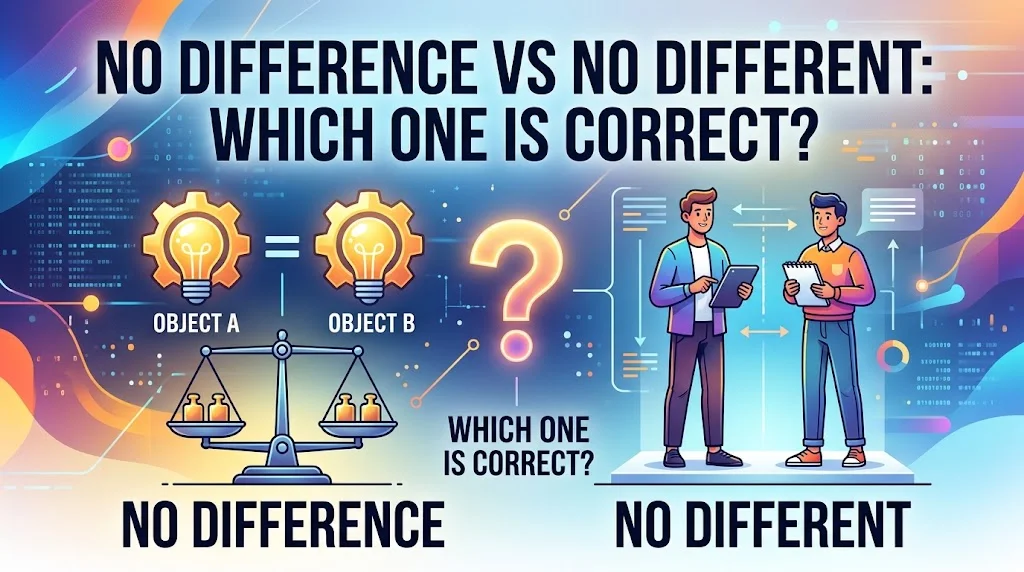 No Difference vs No Different