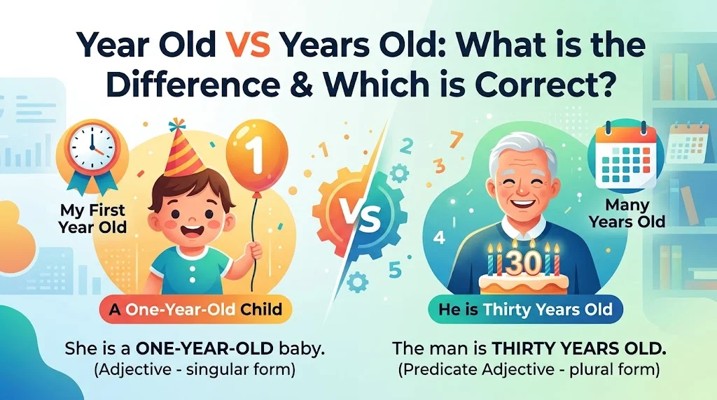 Year Old VS Years Old