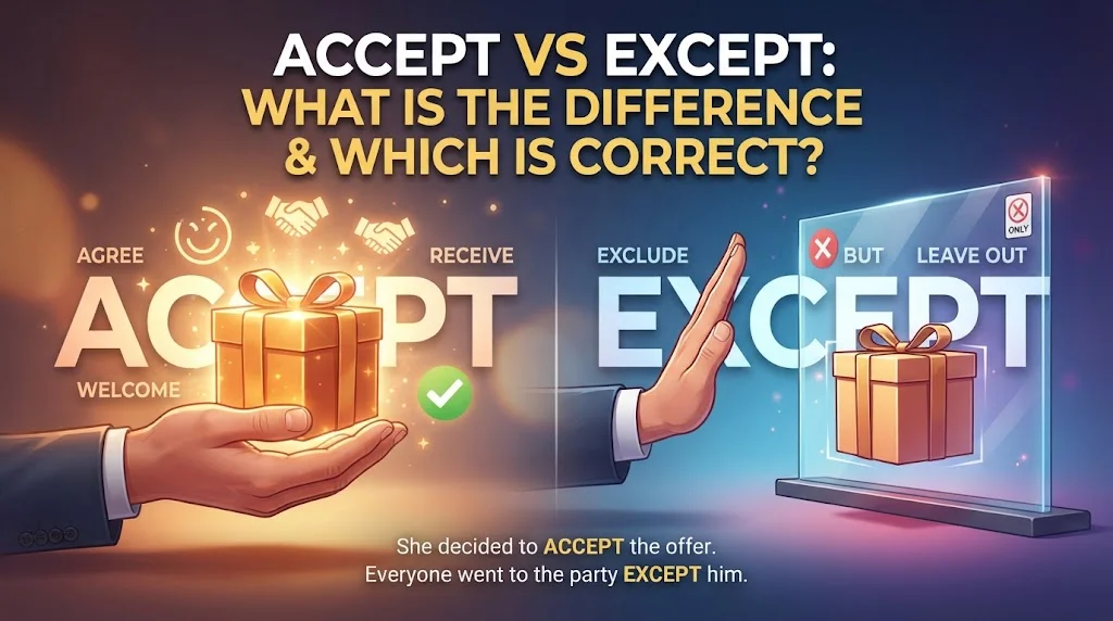 Accept vs Except