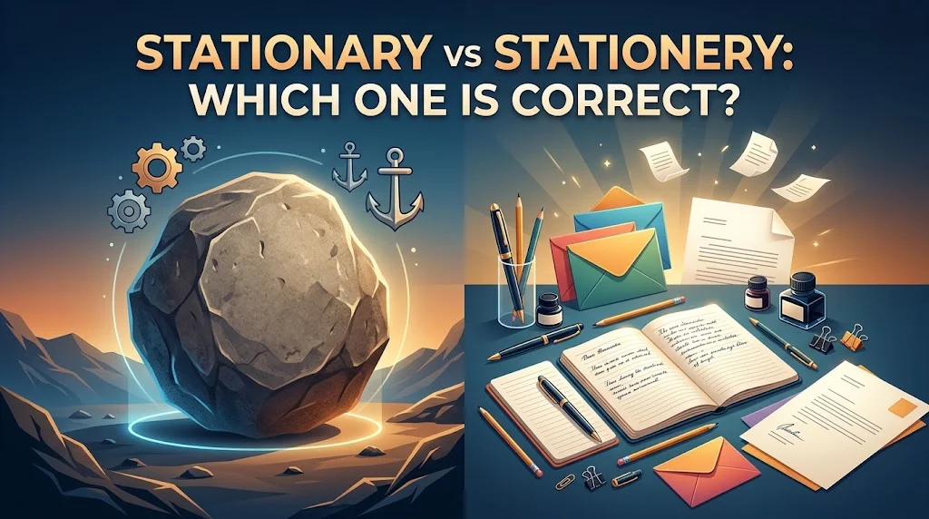 Stationary vs Stationery